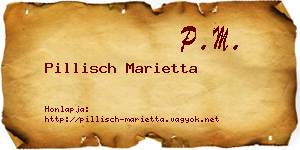 Pillisch Marietta névjegykártya